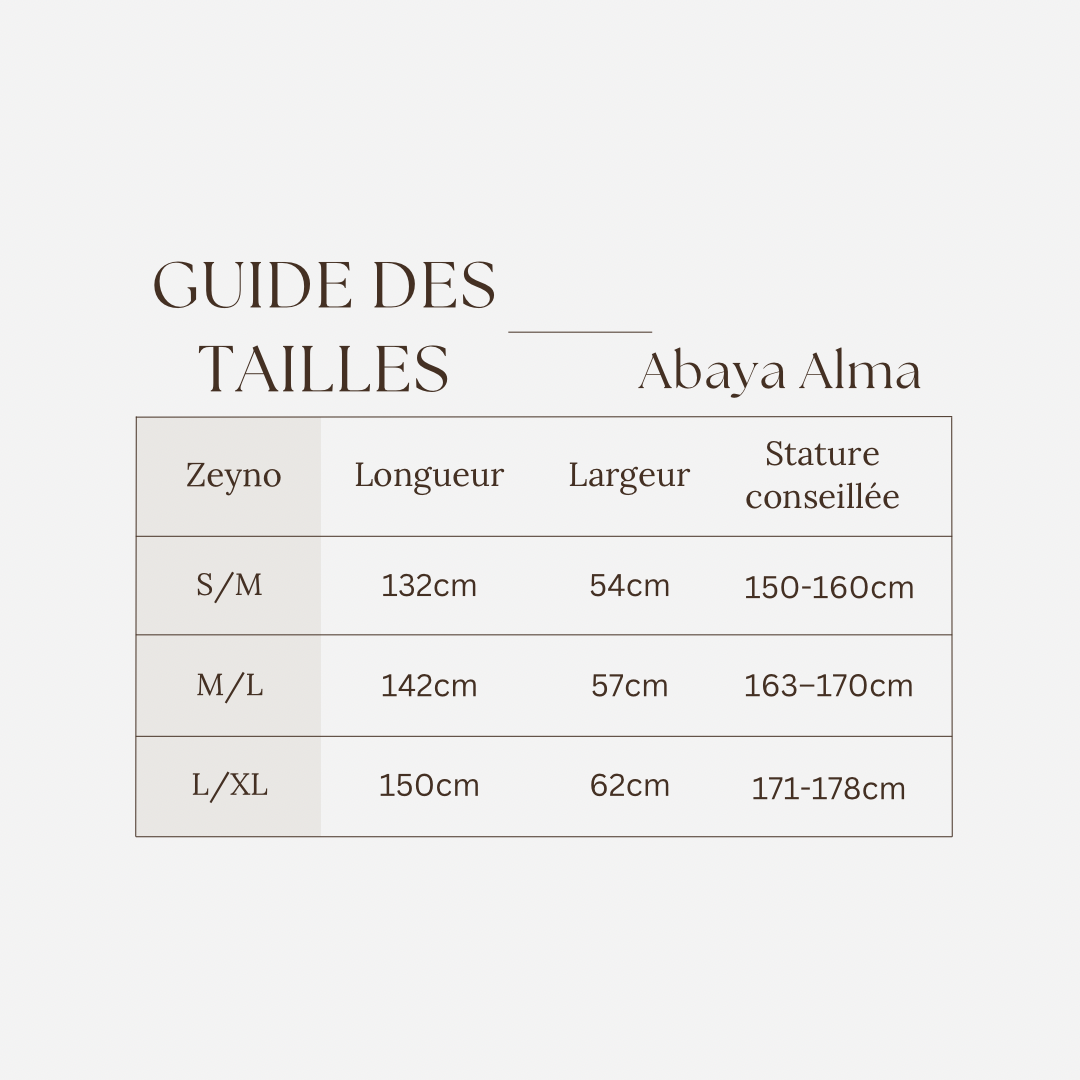 Guide des tailles